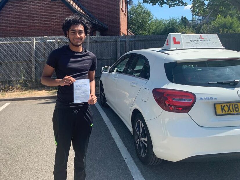 A very satisfied young man after passing out from SN Driving Schools, Luton
